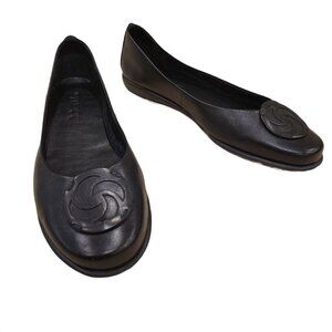 The Flexx Bon Bon Women's Leather Flats, 11M, Black, New